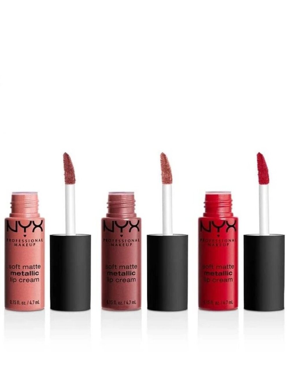 NYX Soft Matte Metallic Lip Cream Trio - LLDTRIOM01 - Picture 2 of 7